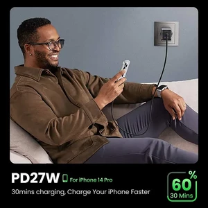 فروش شارژر دیواری 65 وات Nexode Pro سه پورت یوگرین همراه با کابل 5 آمپر تایپ سی