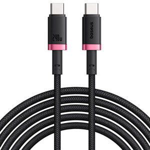 کابل تایپ سی به تایپ سی 240 وات 1 متری بیسوس Baseus P10377803U03 CB000169 سوپر فست شارژ و انتقال داده