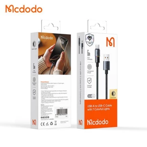 قیمت کابل فست‌شارژ یو‌اس‌بی به تایپ‌سی 100 وات 6 آمپر 1.2 متری مک دودو