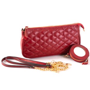 کیف دوشی زنانه چرمین مدل دیاموند