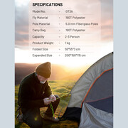 خرید چادر کمپینگ جی تی سه پلاس گرین