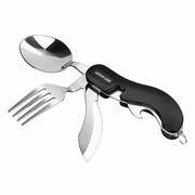 ست قاشق، چنگال، کارد و دربازکن بطری مسافرتی و کمپینگ گرین‌لاین GN-4IN1CSETBK