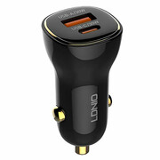 شارژر فندکی فست شارژ ماشین تایپ سی همراه با کابل آیفونی و اندرویدی الدنیو C103