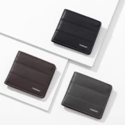 خرید کیف پول مردانه تاشو طرح چرم لوکس تائومیک‌میک