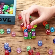 قیمت جعبه تاس کریستالی شفاف اکریلیک پک 50 عددی