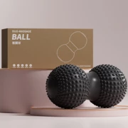 Fascial peanut ball for foot massage, spinal muscle relaxation, double ball for hip, back, and leg acupoint stimulation, yoga massage ball.