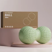 Fascial peanut ball for foot massage, spinal muscle relaxation, double ball for hip, back, and leg acupoint stimulation, yoga massage ball.