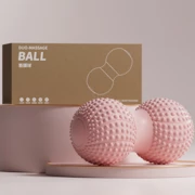 Fascial peanut ball for foot massage, spinal muscle relaxation, double ball for hip, back, and leg acupoint stimulation, yoga massage ball.