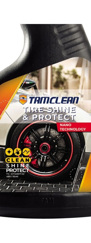 واکس لاستیک خودرو تام کلین مدل TC-DT480Y32 حجم 480 میلی لیتر