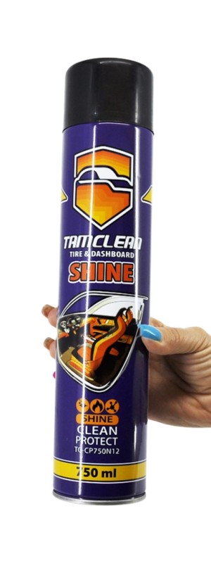 اسپری براق کننده داشبورد و لاستیک تام کلین حجم 750 میلی لیتر