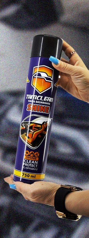 اسپری براق کننده داشبورد و لاستیک تام کلین حجم 750 میلی لیتر