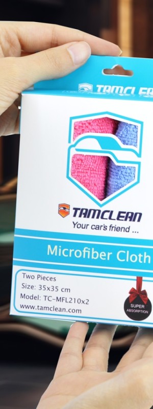 دستمال میکروفایبر ضدخش خودرو تام کلین مدل mfl210s*2 بسته 2عددی
