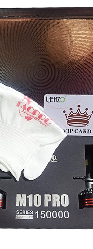 هدلایت لنزو پایه H7 مدل m10 pro white بسته دو عددی