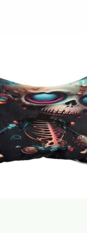 پشت گردنی صندلی خودرو  به همراه روکش کمربند طرح فانتزی بسته چهار عددی