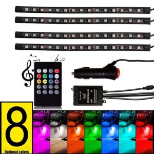 کیت نور پردازی داخل خودرو مدل اتمسفر لایت 22 سانتی متر