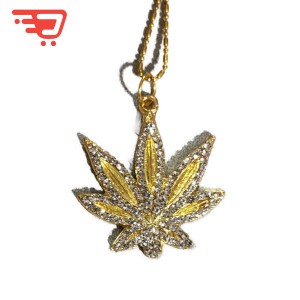 آویز زینتی خودرو طرح برگ نگین دار