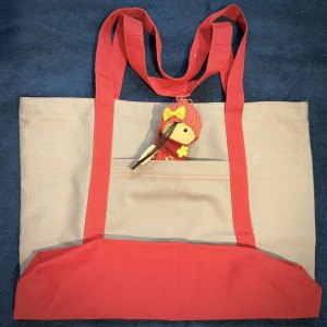 ساک دستی پارچه ای اعلا مدل جیب دار بسته تک عددی