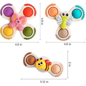 اسپینر چسبان پاپتی 3 عددی طرح حیوانات اسباب بازی SPINNING TOYS