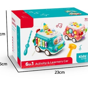 ماشین اسباب بازی 6 در 1 چند منظوره بلزدار و موزیکال KIDS