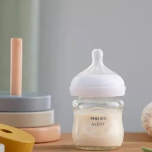 شیشه شیر پیرکس نوزادی بدو تولد به بالا 2 قطره مدل نچرال Natural ظرفیت 120میلی لیتر philips avent فیلیپس اونت