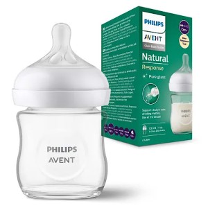 شیشه شیر پیرکس نوزادی بدو تولد به بالا 2 قطره مدل نچرال Natural ظرفیت 120میلی لیتر philips avent فیلیپس اونت