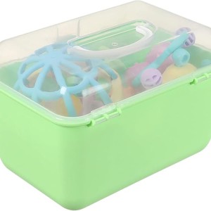 ست جغجغه و دندانگیر نوزادی7 عددی مدل صندوقی سایز بزرگ Baby Rattle
