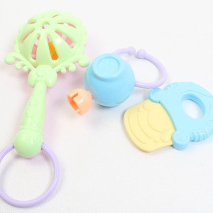 ست جغجغه و دندانگیر نوزادی7 عددی مدل صندوقی سایز بزرگ Baby Rattle