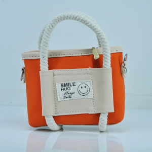 کیف دخترانه دسته طنابی طرح smile