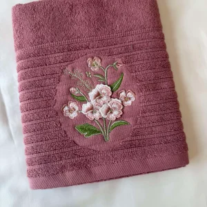 حوله گل برجسته اعلا فاباریس طرح قاب گل سایز 50x90 سانتی متر