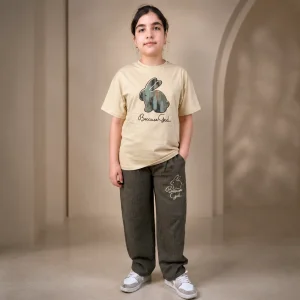 ست تیشرت و شلوار دخترانه مدل پناه کد004، رنگبندی مطابق تصویر