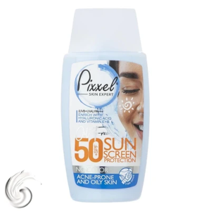 کرم ضد آفتاب پوست چرب و جوشدار SPF50 پیکسل بی رنگ