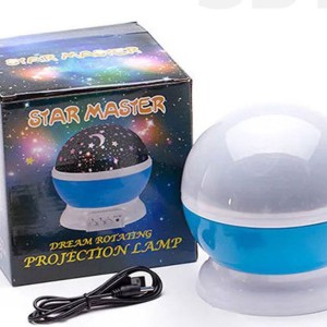 چراغ خواب ماه و ستاره نور شب کهکشانی چرخشی