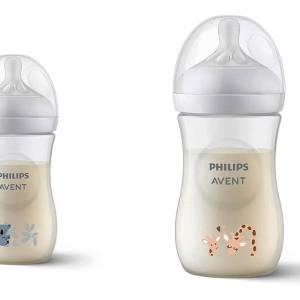 شیشه شیر طرحدار نوزادی 1 ماه به بالا مدل نچرال Natural ظرفیت 260 میلی لیتر philips avent فیلیپس اونت