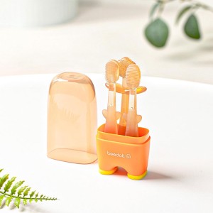 مسواک پا دار آموزشی 3 عددی طرح شاخه گل