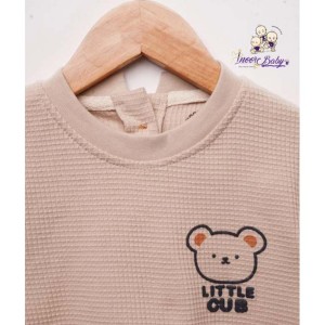 تیشرت و شلوارک راحتی رنگ نسکافه ای طرح خرس آی نور بیبی Inoor baby