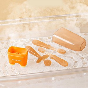 مسواک پا دار آموزشی 3 عددی طرح شاخه گل