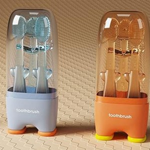 مسواک پا دار آموزشی 3 عددی طرح شاخه گل
