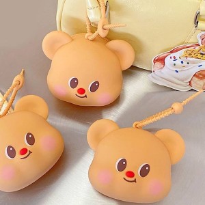 قاب پستانک تمام سیلیکونی زیپی و آویز دار طرح تدی butterbear