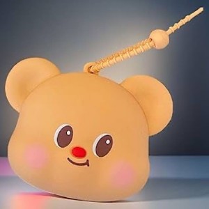 قاب پستانک تمام سیلیکونی زیپی و آویز دار طرح تدی butterbear