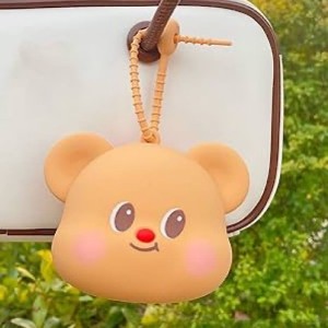 قاب پستانک تمام سیلیکونی زیپی و آویز دار طرح تدی butterbear