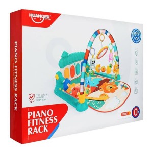 تشک بازی موزیکال نوزادی چند منظوره طرح حیوانات جنگل مدل Piano Fitness Rack هانگر huanger