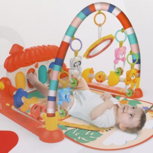 تشک بازی موزیکال نوزادی چند منظوره طرح حیوانات جنگل مدل Piano Fitness Rack هانگر huanger