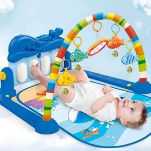 تشک بازی موزیکال نوزادی دارای پیانو طرح دلفین هانگر huanger