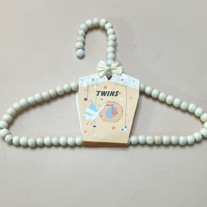 چوب لباسی چوبی طرح مرواریدی نوزاد و کودک تک عددی
