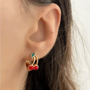 گوشواره زنانه ژوپینگ مدل گیلاس