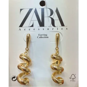 گوشواره زنانه زارا مدل پیچک