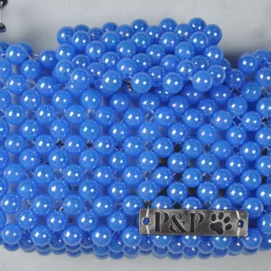 کیف دستی مرواریدی آبی با زنجیر نقره‌ای طرح ستاره