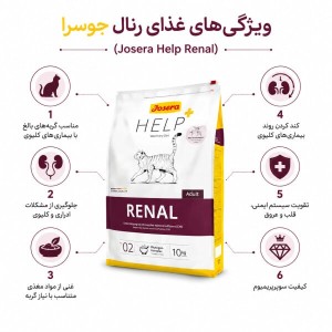 غذای خشک درمانی گربه جوسرا مدل رنال- مناسب مشکلات کلیوی - وزن ۱ کیلوگرم (فله)