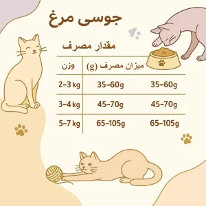 غذای خشک گربه جوسی کت مدل ادالت با طعم مرغ وزن ۱ کیلوگرم (فله)