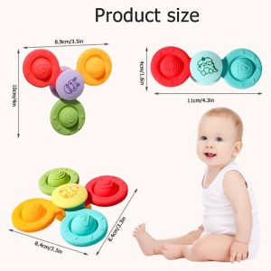 اسپینر چسبان پاپتی 3 عددی تمام سیلیکونی اسباب بازی SPINNING TOYS